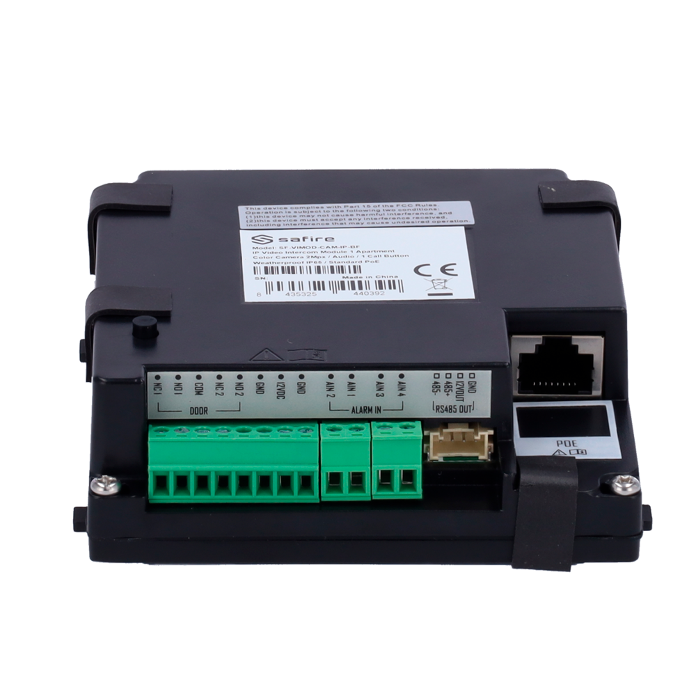 Kit videoportero - Tecnología IP - Incluye placa y monitor - Switch PoE y MicroSD - App celular con P2P - Montaje de empotrar