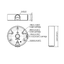 Junction box - For dome cameras - For outdoor use - Roof or wall installation - Cable gland - Black colour
