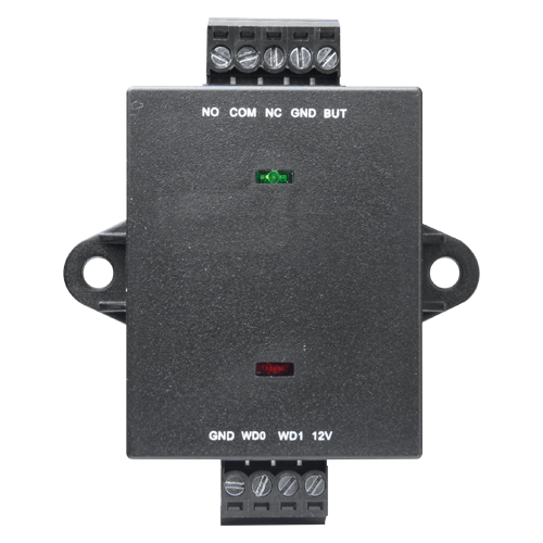 Controlador antisabotaje ZKTeco - para instalaciones automáticas - Entradas y pulsador Wiegand cifrados - Salida relé NA/NC - Control de tiempo de apertura - Alimentación 12 V DC
