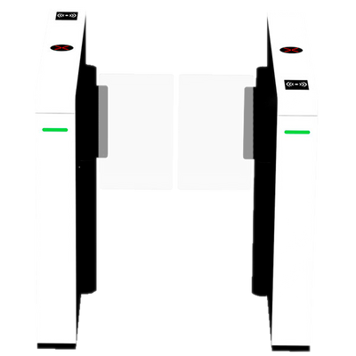 Torniquete de acceso bidireccional - Puerta batiente acrílica - Horarios, alarmas y modos de apertura - Dimensiones de paso 600mm | Motor sin escobillas - Fabricado en acero inoxidable pintado - Compatible con sistemas de terceros