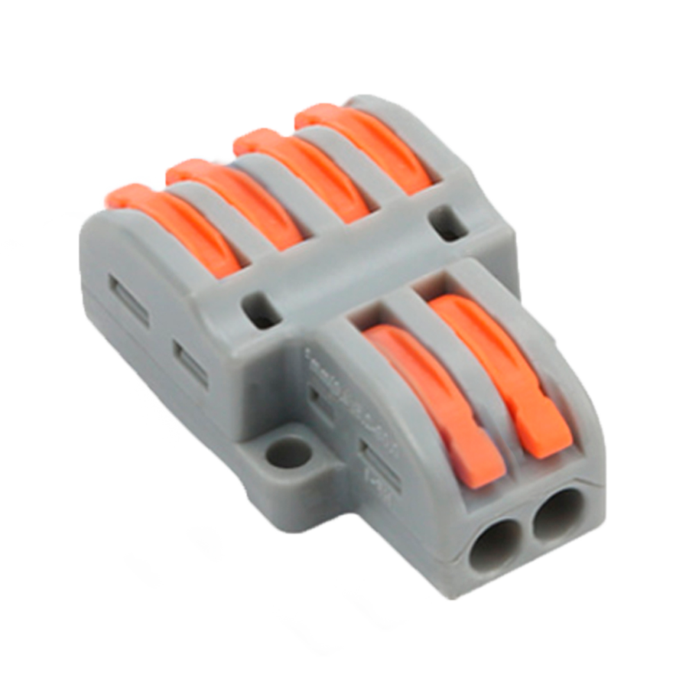 Safire -  Conector de Cable - 2 Entradas y 4 Salidas  - Calibre del cable 28 ~ 12AWG - Sección 0,08 ~ 4mm²  - 10 unidades