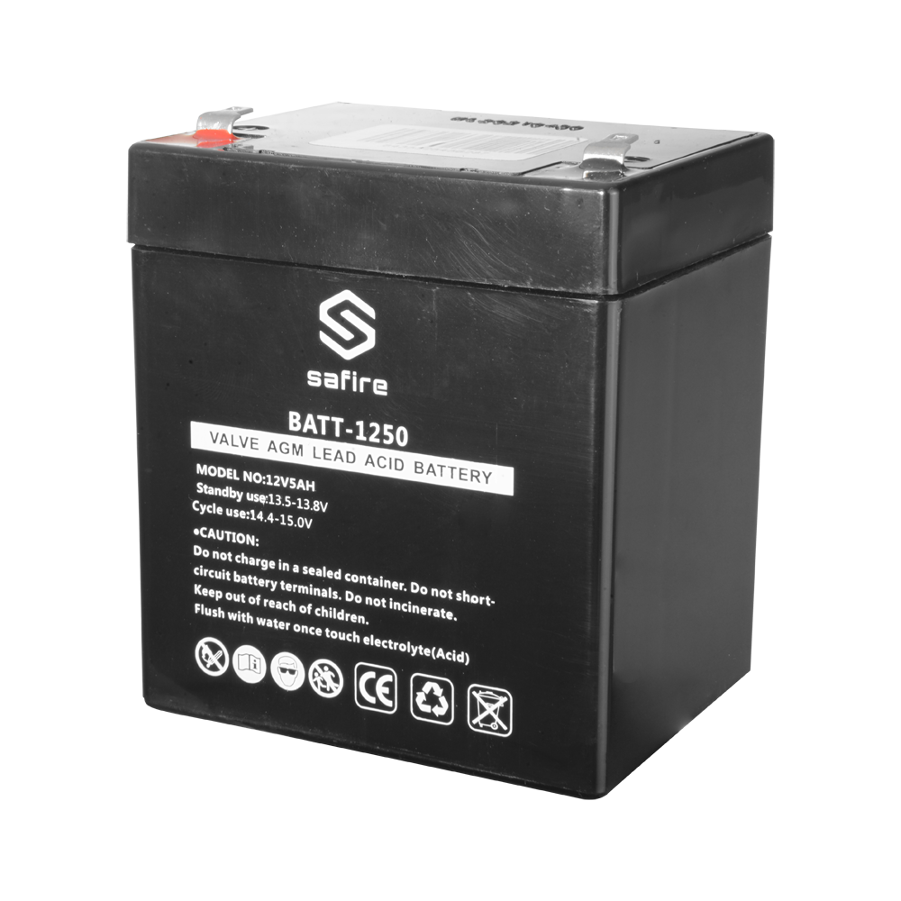 Batteria ricaricabile - Tecnologia piombo-acido AGM - Voltaggio 12 V - Capacità 5.0 Ah - 105 x 90 x 70 mm / 1630 g - Per backup o uso diretto