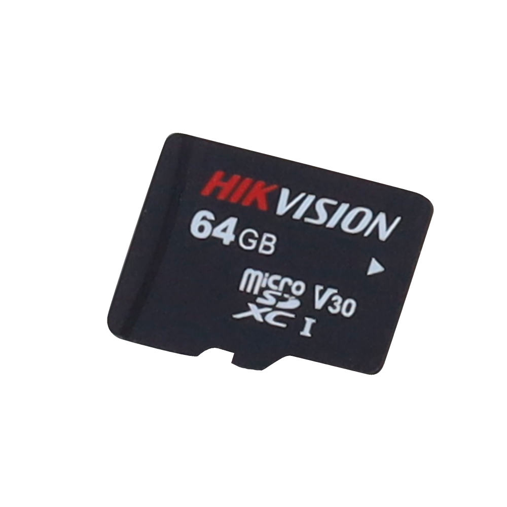 Hikvision memory card - 3D TLC NAND technology - 64 GB capacity - Class 10 U3 V30 - More than 3000 read/write cycles - Suitable for video surveillance devices