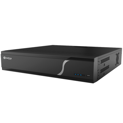Safire Smart - Videoregistratore NVR per telecamere IP gamma A1 - 64CH video / Compressione H.265+ - Risoluzione fino a 12Mpx / Larghezza di banda 320Mbps - Uscita HDMI 4K e VGA / 8HDDs - Metadati video / Supporta RAID