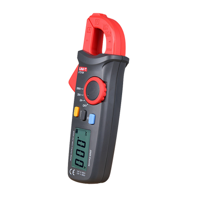Mini clamp meter - LED display up to 2000 accounts - AC measurement up to 200A - Buzzer for continuity test - 16mm clamp opening
