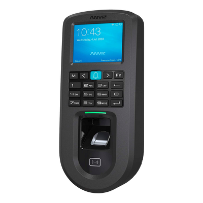 ANVIZ standalone biometric reader - fingerprints, RFID and keyboard - 3000 registrations / 100000 records - TCP/IP, WiFi, RS485, miniUSB, Wiegand 26 - Integrated controller / PoE - Anviz CrossChex software