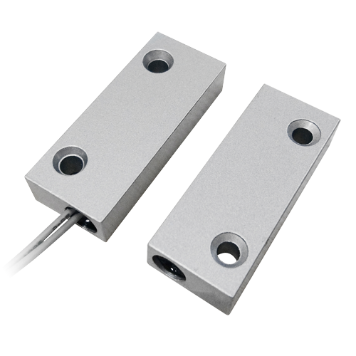 Contacto magnético - Apto para instalación metálica - Tecnología Reed de alta potencia - Sistema de conexión de 2 hilos - Resistencia a choques mecánicos y eléctricos
