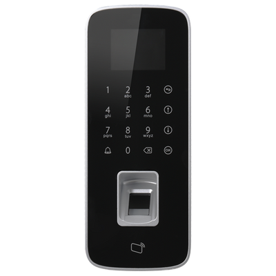 Access and Attendance Control - Fingerprints, EM RFID card and keyboard - 3,000 recordings / 150,000 registers - TCP/IP, USB, RS485, Wiegand and Relay - Suitable for IP65 outdoors - Compatible with SmartPSS software