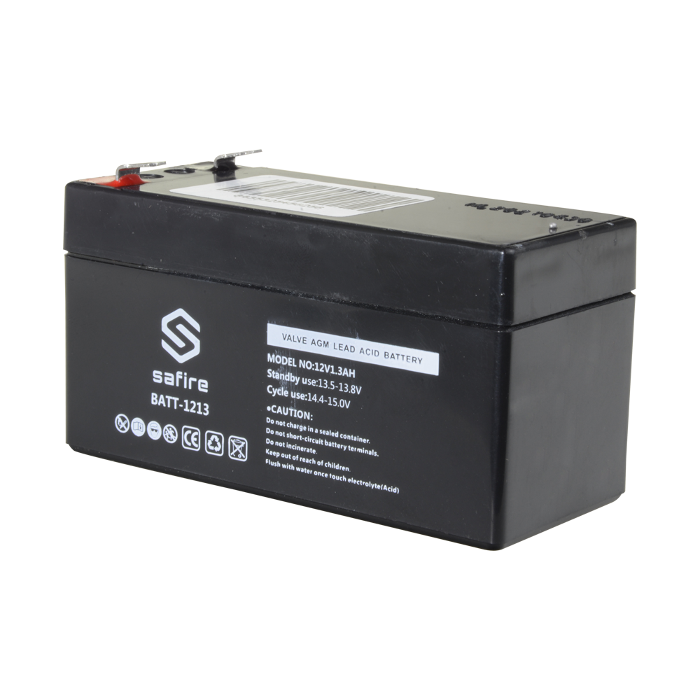 Batteria ricaricabile - Tecnologia piombo-acido AGM - Voltaggio 12 V - Capacità 1.3 Ah - 58 x 97 x 65 mm / 540 g - Per backup o uso diretto