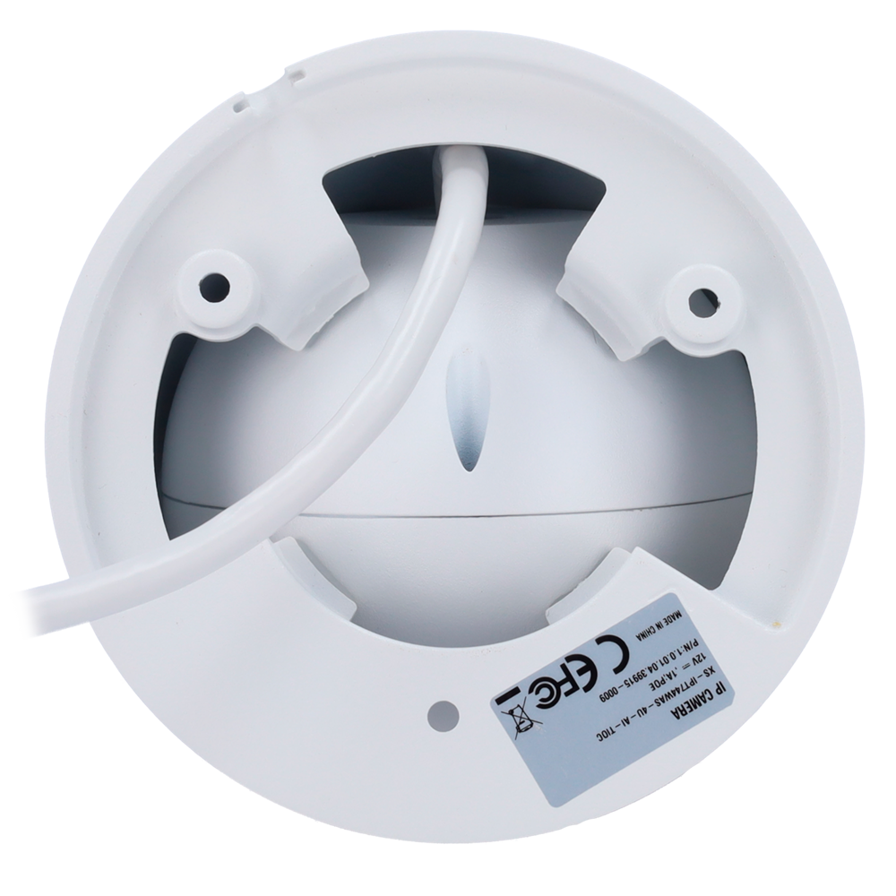 Cámara de seguridad Domo IP X - 4 megapíxeles (2688x1520) - lente de 2,8 mm | Disuasión activa - Micrófono dual y altavoz integrado - Wizsense | Funciones inteligentes - Alarma sonora y luminosa (luces rojas y azules).