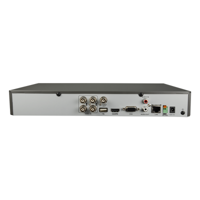 Safire 5n1 video recorder - 4 CH HDTVI/HDCVI/AHD/CVBS (4Mpx) + 1 IP (6Mpx) - Audio over coaxial - 4Mpx Lite (15FPS) or 1080p Lite/720P (25FPS) resolution - 1 CH Facial Recognition - 2 CH Recognition of people and vehicles