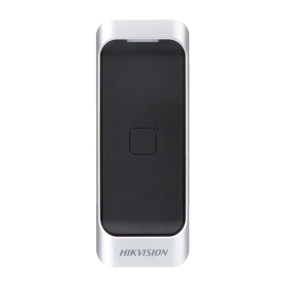 Lector de control de accesos de superficie - Acceso con tarjeta EM - Indicador LED y acústico - Wiegand 26/34 | RS485 - Compatible con controladores Hikvision - Apto para exterior IP65