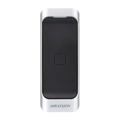 Lector de control de accesos de superficie - Acceso con tarjeta EM - Indicador LED y acústico - Wiegand 26/34 | RS485 - Compatible con controladores Hikvision - Apto para exterior IP65