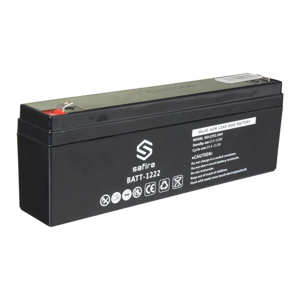 Rechargeable battery - AGM lead-acid technology - Voltage 12 V - Capacity 2.3 Ah - 58 x 34 x 178 mm / 820 g - For backup or direct use