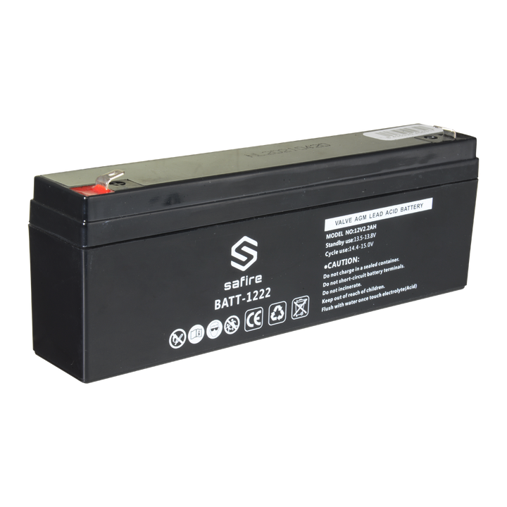 Batteria ricaricabile - Tecnologia piombo-acido AGM - Voltaggio 12 V - Capacità 2.3 Ah - 58 x 34 x 178 mm / 820 g - Per backup o uso diretto