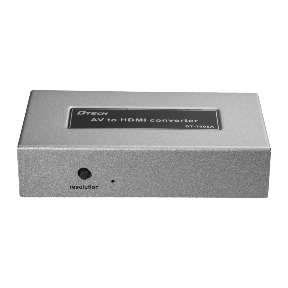 Conversor AV a HDMI 1 entrada AV 1 salida HDMI Resolucion de salida 1080p Resolucion de entrada de video PAL NTSC Entrada de audio estereo Innowatt