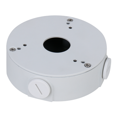 Junction box - For dome cameras - Roof or wall installation - Cable pin - White colour