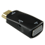 Adaptador HDMI a VGA+Audio - Pasivo, no requiere alimentación - Convierte una salida HDMI a VGA+Audio - Resolución 1080p/720p - Entrada HDMI - Salida VGA+Audio