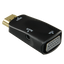 HDMI to VGA+Audio Adapter - Passive, no power required - Converts one HDMI output to VGA+Audio - 1080p/720p Resolution - HDMI Input - VGA+Audio Output