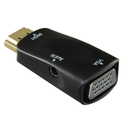 Adattatore HDMI a VGA+Audio - Passivo, non necessita di alimentazione - Converte una uscita00 HDMI in VGA+Audio - Risoluzione 1080p/720p - Ingresso HDMI - Uscita VGA+Audio