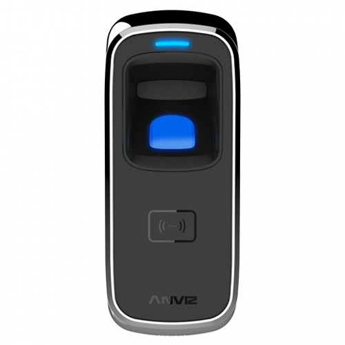 Lector biométrico autónomo ANVIZ - Huellas dactilares y MF - 2000 grabaciones / 50.000 registros - TCP/IP, RS485, miniUSB, Wiegand 26 - Controlador SC011 incluido - Apto para sistemas antiavalanchas de exterior