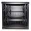 Floor rack cabinet - Up to 12U 19" rack - Up to 800 kg load - With ventilation and cable management - 4 fans, 1 tray and 6 socket power strip - Not assembled
