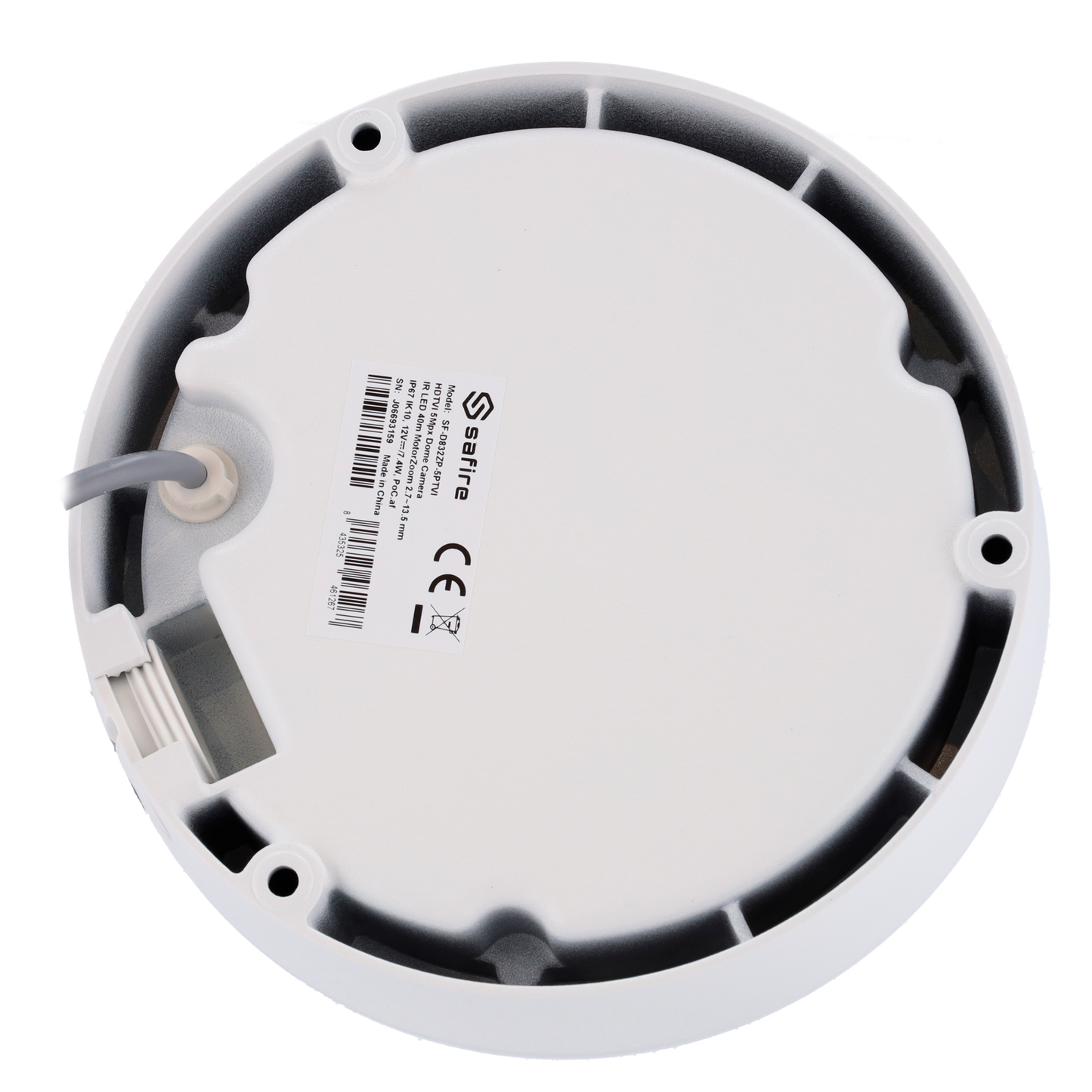 Cámara Domo Varifocal Safire Gamma PRO - CMOS 5 Mpx de alto rendimiento - Lente motorizada 2.7~13.5 mm - Matrix LED IR Distancia 40 m - Alimentación sobre Coaxial (PoC Safire) - Resistente al agua IP67