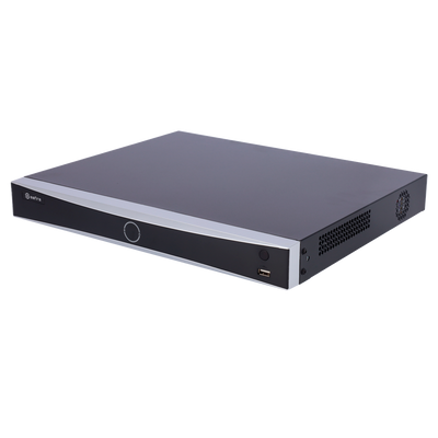 NVR for IP cameras - 8 CH video / H.265+ compression - Maximum resolution 8.0 Mp - Bandwidth 80 Mbps - HDMI 4K and VGA output - Admits 2 hard drives