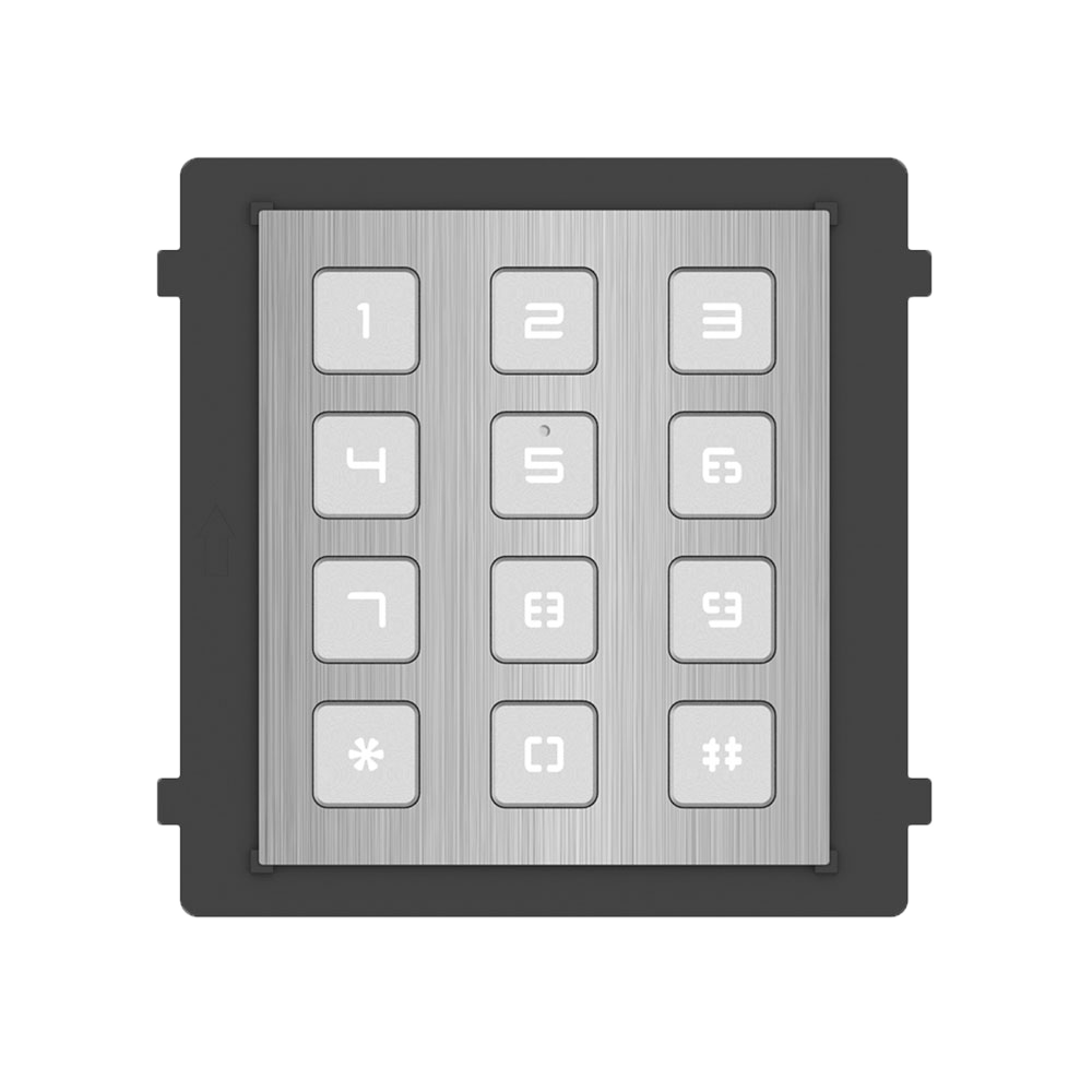 Extension module - Call of several monitors - Opening with access code - LED keypad lighting - Suitable for outdoor IP65 - Modular mounting