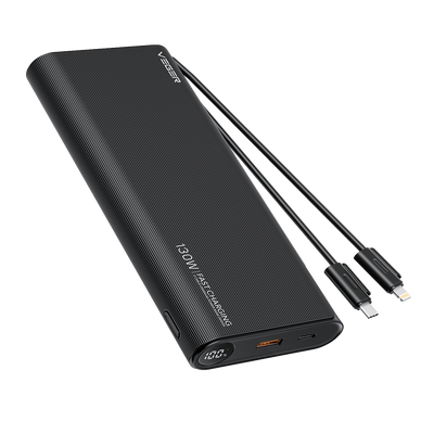 VEGER - External battery - Capacity 25000 mAh - Voltage 3.7 V / Lithium polymer - Nominal capacity 14900 mAh - Power 92.5Wh