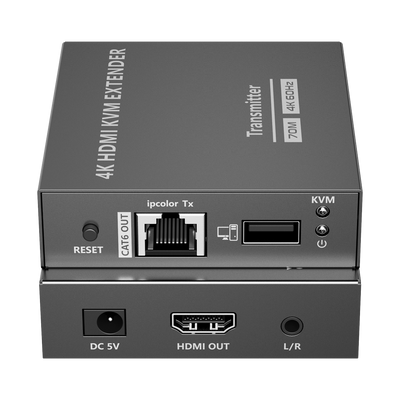 Extensor HDMI con KVM - Emisor y receptor - Alcance 70 m - Sobre cable UTP Cat 7 - Hasta 4K@60Hz - Alimentación DC 5 V