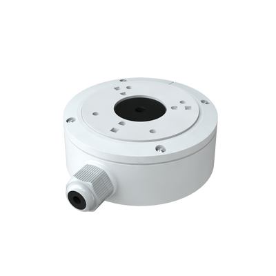 Scatola di giunzione Safire Smart - Per telecamere dome - Adatto per uso in esterni - Installazione a tetto o parete - Diametro della base 117.9 mm - Passacavo