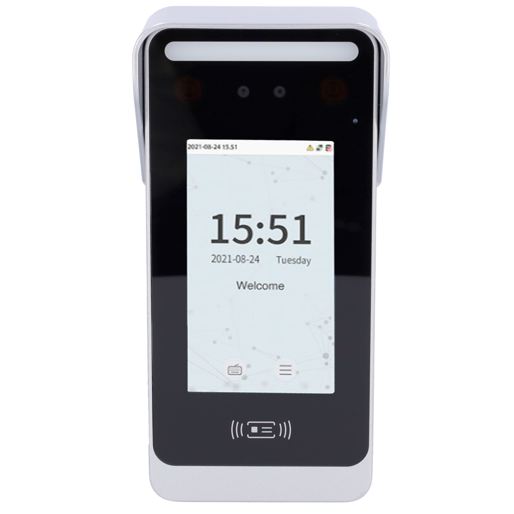 Controllo accessi e presenze - Riconoscimento facciale, del palmo della mano, scheda EM e PIN - 6.000 volti | 200.000 registri - Display 5" TFT tattile | Per esterni IP66 - Compatibile con il software ZKBioAccess IVS - Software ZKBioTime 8 2 dispositivi i