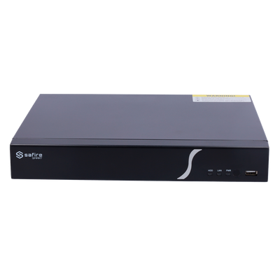 Safire Smart - Videoregistratore NVR per telecamere IP gamma B1 - 4 CH video PoE 40W / Compressione H.265 - Risoluzione fino a 8Mpx / Larghezza di banda 40Mbps - Uscita HDMI 4K e VGA - Supporta eventi VCA da telecamere IP / Funzione POS