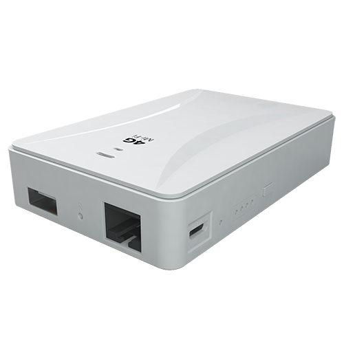 Router 4G Portatile - Connessione RJ45 10/100 o WiFi 802.11 b/g/n - Fino a 10 connessioni WiFi simultanee - Powerbank 5200mAh di capacità - Slot per scheda SIM - Chipset Qualcomm MDM9600