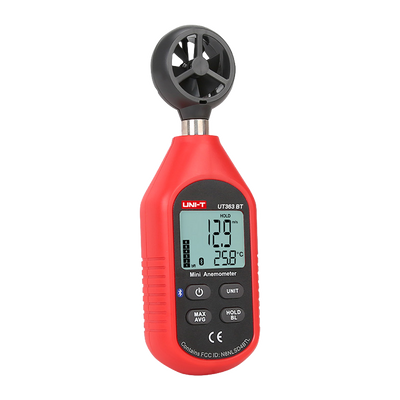 Portable Split Type Anemometer - High Accuracy Wind Speed ​​Sensor - Temperature Sensor - Auto Power Off - Connect to APP via Bluetooth - Backlit LCD Display