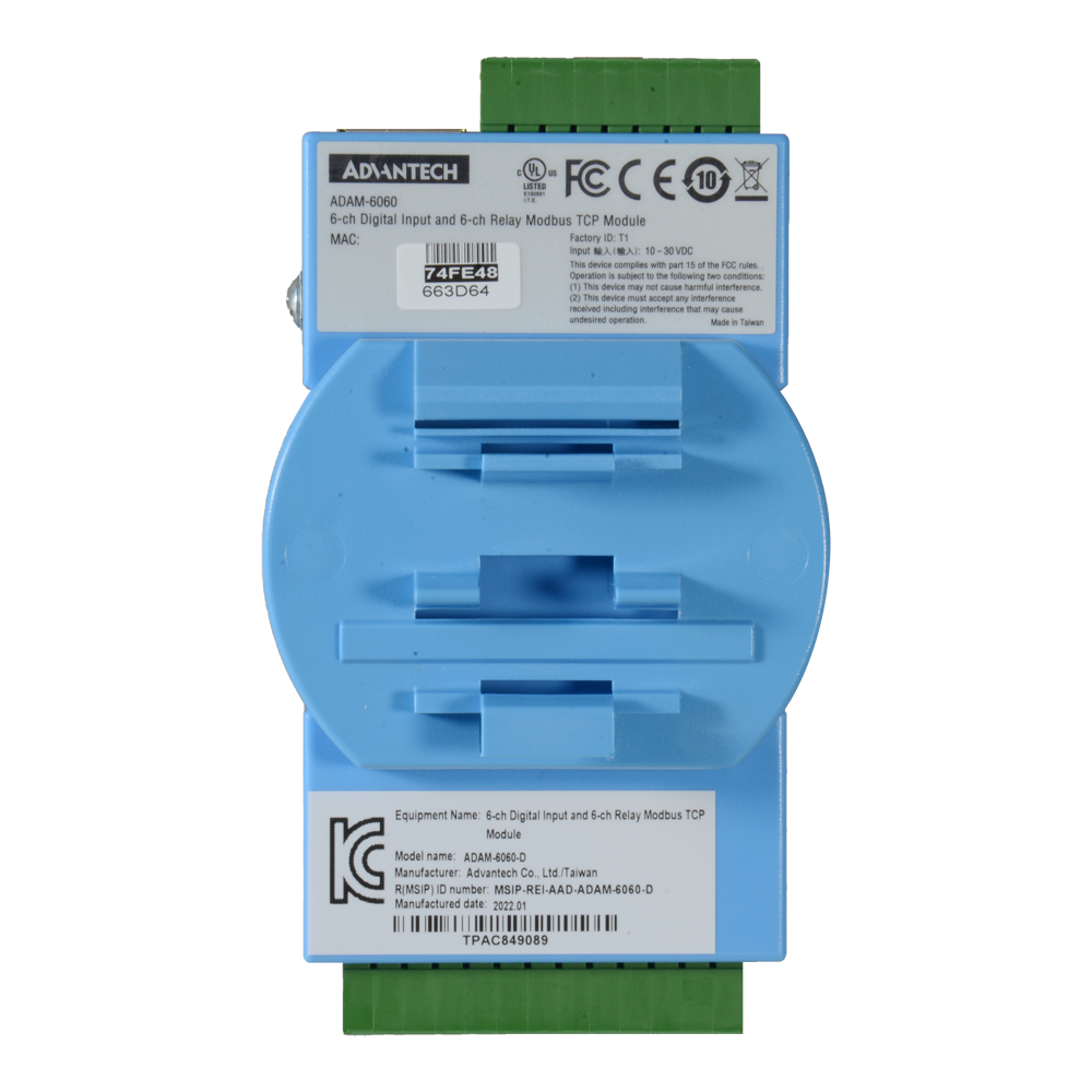 Modulo di acquisizione e controllo dati - 6 ingressi digitali / 6 uscite relè - Protocolli: Modbus/TCP, TCP/IP, UDP, HTTP,... - Possibilità di creare regole di controllo analogico - Server web integrato - 1 porta Ethernet 10/100 Base-TX - Innowatt