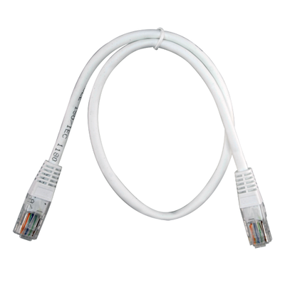 Cable UTP - Ethernet - Conectores RJ45 - Categoría 5E - 0,5 m - Color blanco