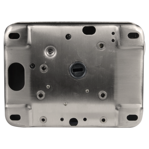 Electromechanical surface lock - Opening mode Fail Secure (NO) - Suitable for installations without drilling - Status LED - Programmable automatic closing - Cylinder included with keys