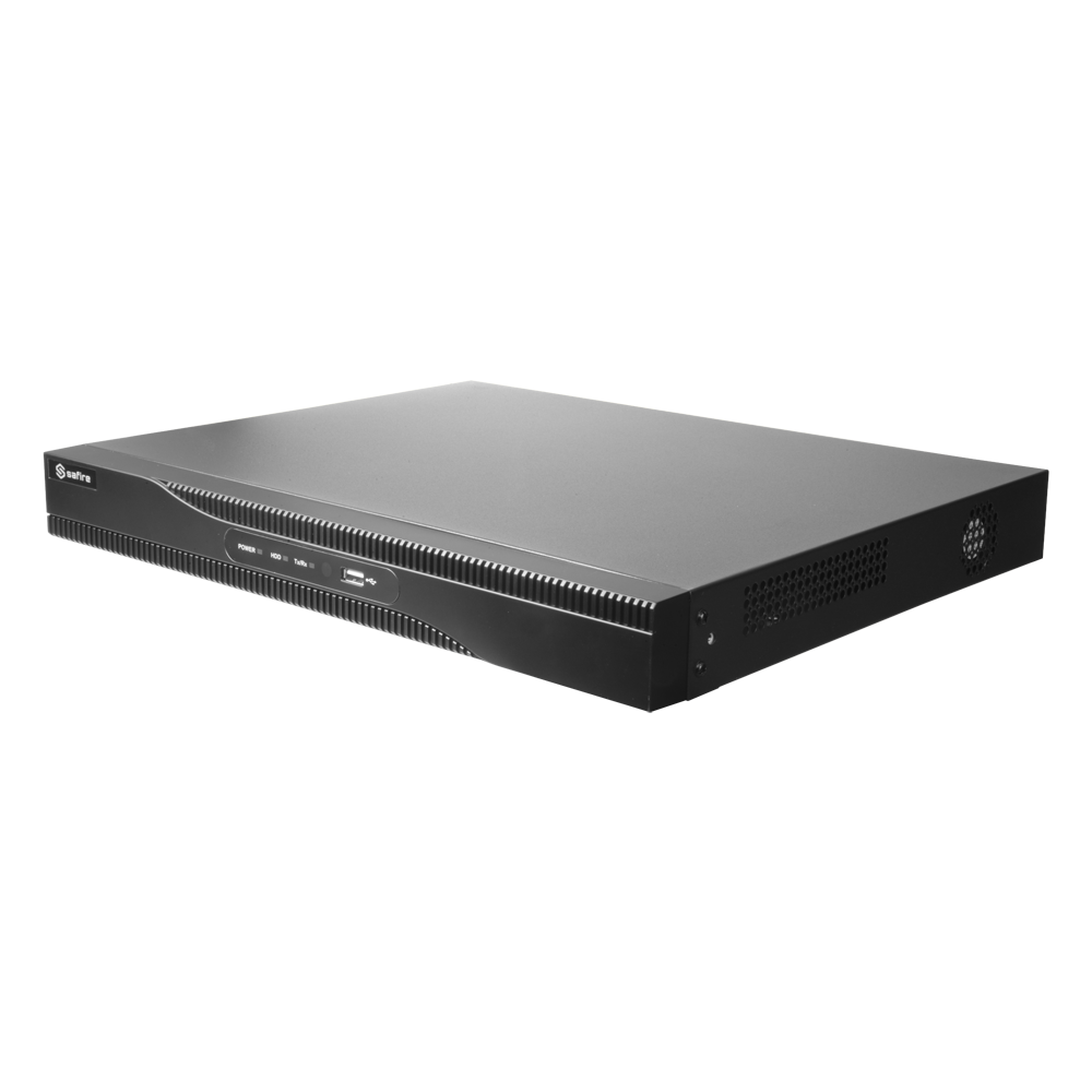 NVR per videocamere IP - 16 CH video / Compressione H.265+ - Risoluzione massima 8.0 Mp - Larghezza di banda 160 Mbps - Uscita HDMI 4K e VGA - Ammette 2 hard disk
