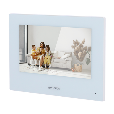Video intercom monitor - 7" TFT screen - Two-way audio - 2 wire, WiFi, SIP - Slot for microSD card up to 128 GB - Surface mounting | White