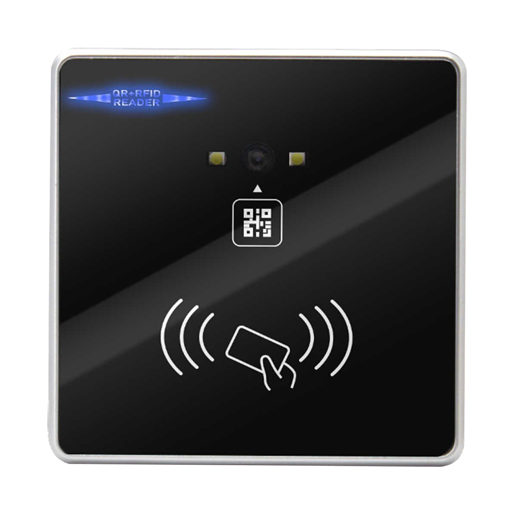 Lettore di accesso da superficie - Accesso tramite scheda EM e QR - indicatore LED e acustico - Wiegand 26/34 - Compatibile con Safire - Adatta per interni - Innowatt