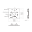 Bracket for poles/lampposts - For bullet or dome cameras - Diameter 80~150 mm - Suitable for outdoor use - Cable gland - Black color