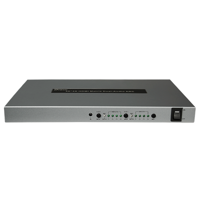 HDMI signal multiplier - 4 HDMI inputs - 2 HDMI outputs - Up to 4K (in and out) - Maximum output length 15m - DC 5V power supply