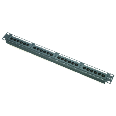 24-port UTP/RJ45 patch panel - Rack format - Admits cables up to CAT6 - 1U size for ease of installation - Dual IDC: 110 IDC and Krone IDC - Quick and easy connection