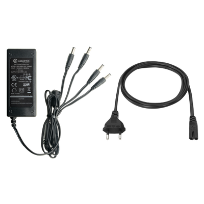 Switched Power Source - DC 12V 5A Output - 4 Outputs - Stabilized - 105 (Fo) x 33 (Al) x 45 (An) mm - 320 g