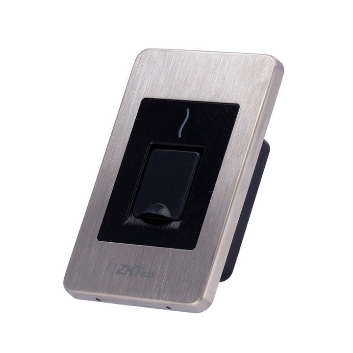Lettore di accesso - Accesso tramite impronta digitale Silk ID e scheda MF - indicatore LED e acustico - RS485 - Compatibile con ZK-INBIO - Installazione ad incasso | Adatto per uso esterno