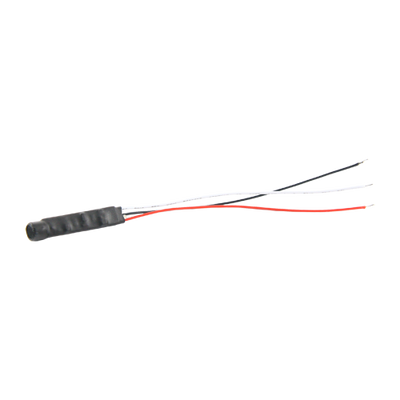 Microfono esterno - Terminale del connettore del cavo - Power + (Rosso), Power (Nero) - Audio (Bianco) - Alimentazione DC6V~12V - Lungo: 130 mm