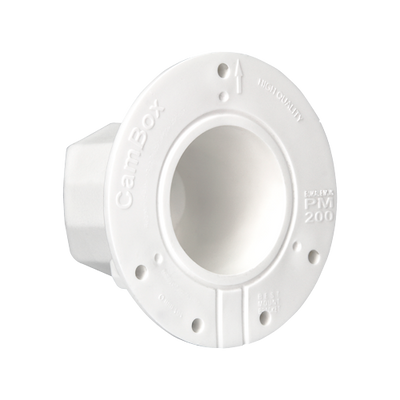 Support with double roof anchor - Suitable for indoor and outdoor use - Base dimensions 101 (Ø) mm - Compatible with CBOX-STXX products - Color white