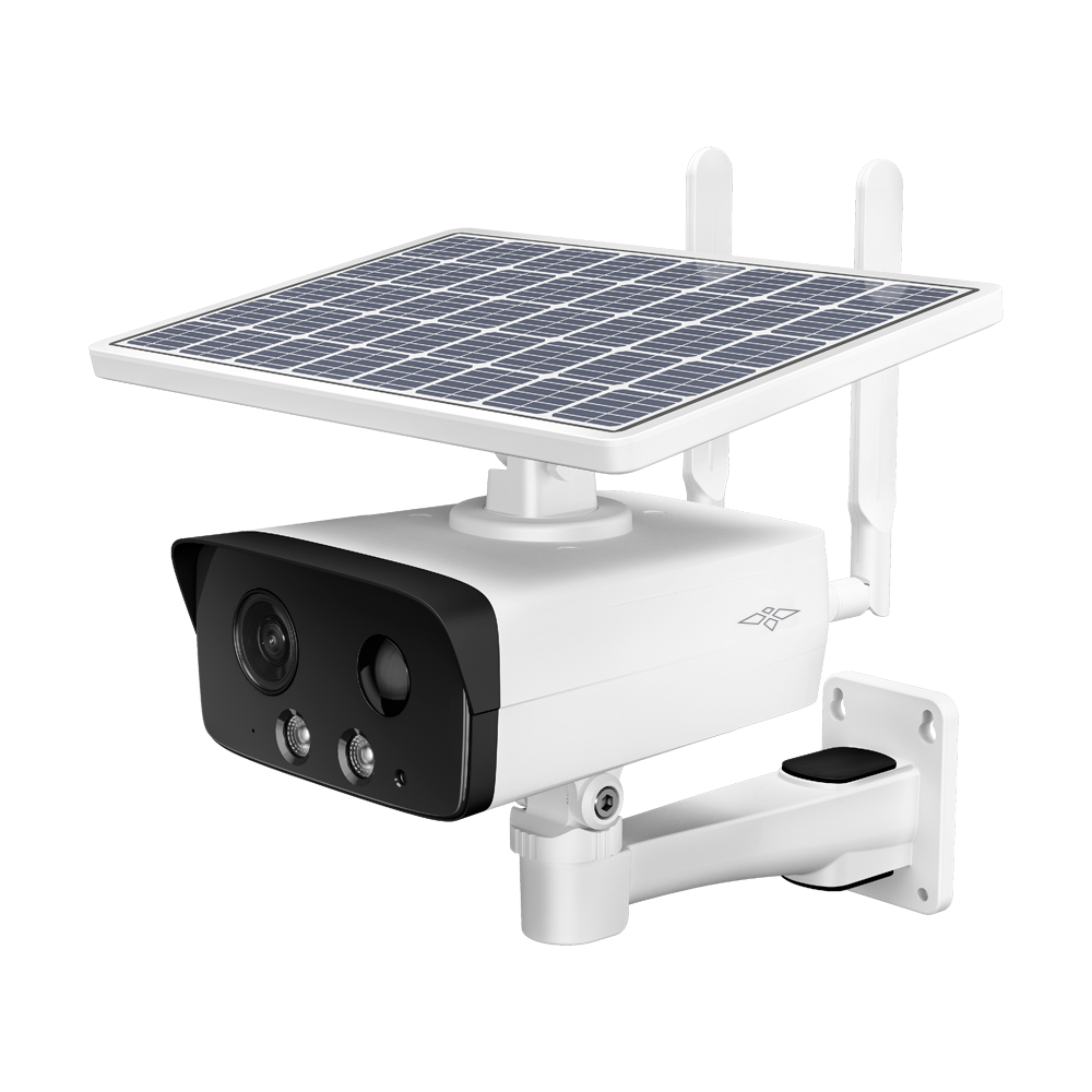 Telecamere Bullet 4G - 1/3" 4MP progressive CMOS - Lente 2.8 mm / WDR - Include pannello fotovoltaico per uso autonomo - Include una batteria al litio ricaricabile - Waterproof IP67